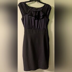 The Limited Navy Ruffle Mini Dress